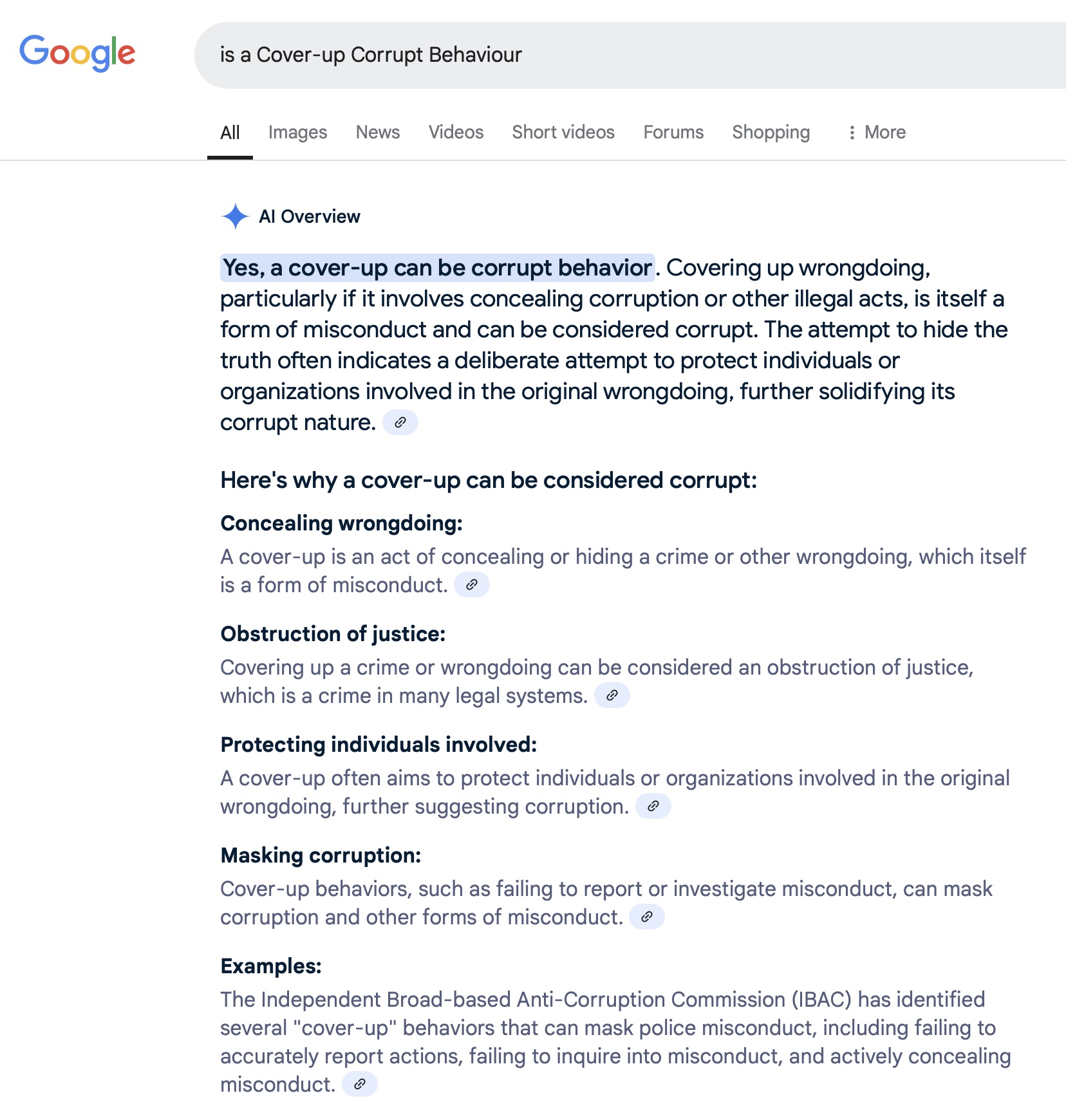 IS A QCAT COVER-UP CORRUPTION